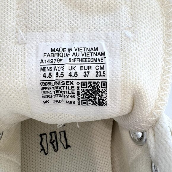 Converse Chuck Taylor All Star Ox Floral Embroidered Sneakers Egret Green NEW - Picture 7 of 8